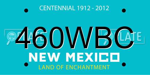 460WBC New Mexico License Plate