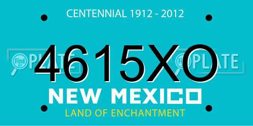 4615XO New Mexico License Plate