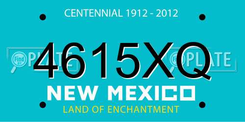 4615XQ New Mexico License Plate