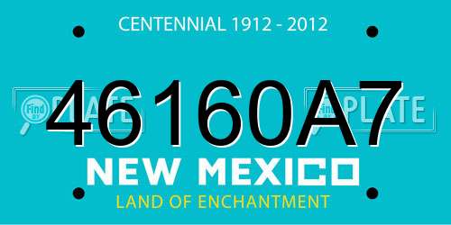 46160A7 New Mexico License Plate