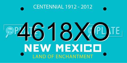 4618XO New Mexico License Plate
