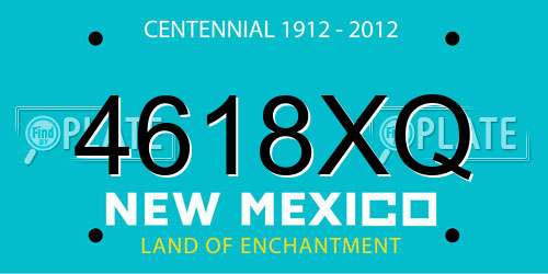 4618XQ New Mexico License Plate