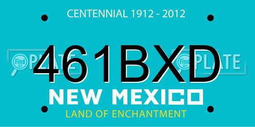 461BXD New Mexico License Plate