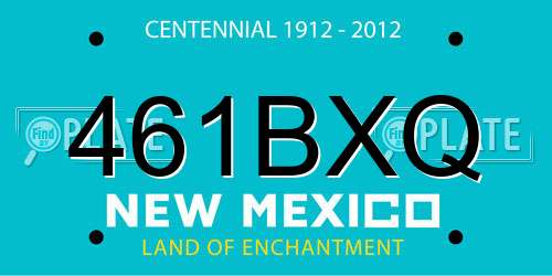 461BXQ New Mexico License Plate