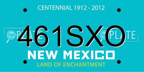 461SXO New Mexico License Plate