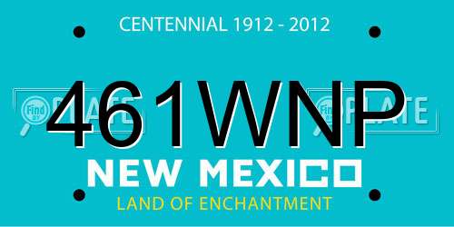 461WNP New Mexico License Plate