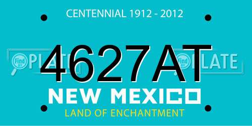 4627AT New Mexico License Plate