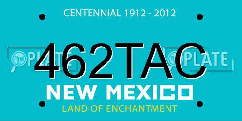 462TAC New Mexico License Plate