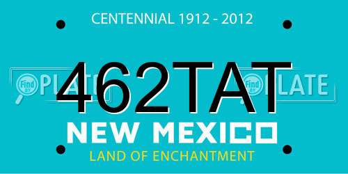 462TAT New Mexico License Plate
