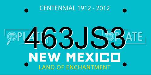 463JS3 New Mexico License Plate