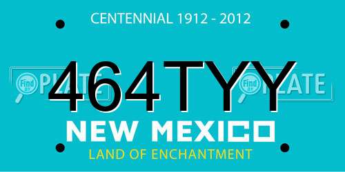 464TYY New Mexico License Plate