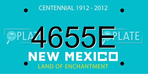 4655E New Mexico License Plate