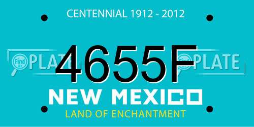 4655F New Mexico License Plate