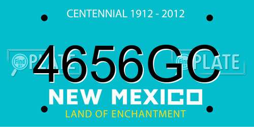 4656GC New Mexico License Plate