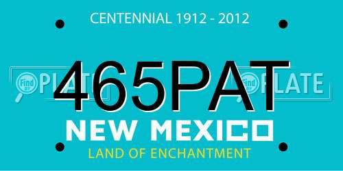 465PAT New Mexico License Plate