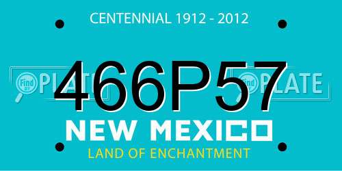466P57 New Mexico License Plate