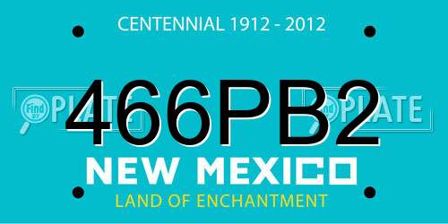 466PB2 New Mexico License Plate