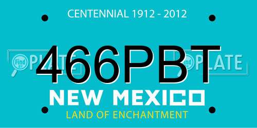 466PBT New Mexico License Plate