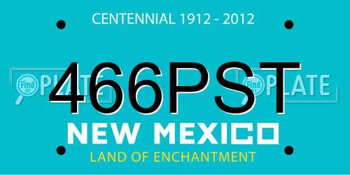 466PST New Mexico License Plate