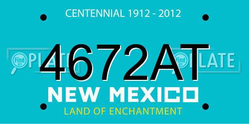 4672AT New Mexico License Plate
