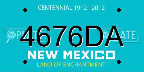 4676DA New Mexico License Plate