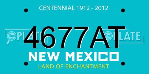 4677AT New Mexico License Plate