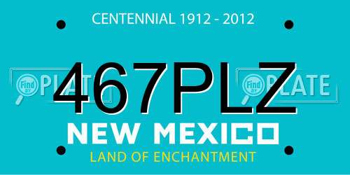 467PLZ New Mexico License Plate