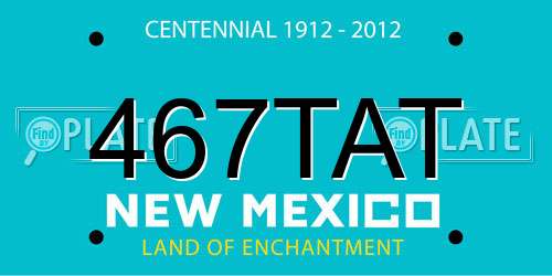 467TAT New Mexico License Plate