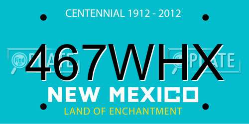 467WHX New Mexico License Plate