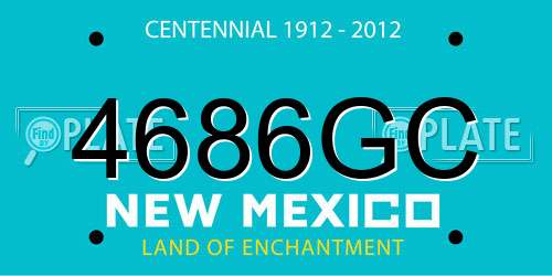 4686GC New Mexico License Plate