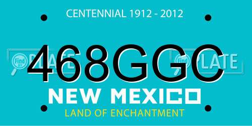 468GGC New Mexico License Plate