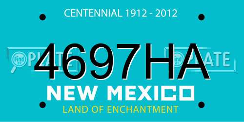 4697HA New Mexico License Plate