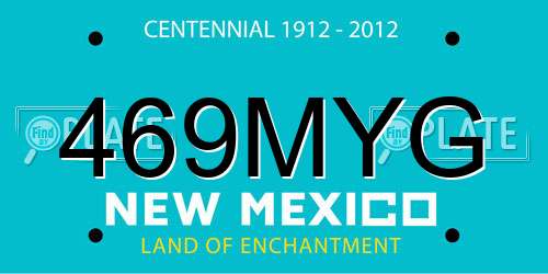 469MYG New Mexico License Plate