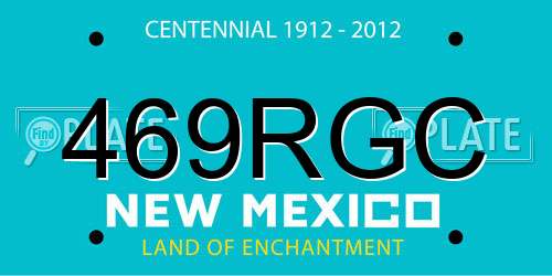 469RGC New Mexico License Plate