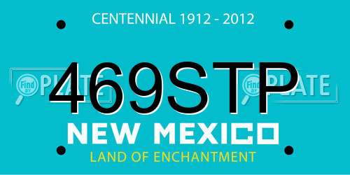 469STP New Mexico License Plate
