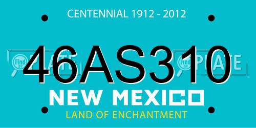 46AS310 New Mexico License Plate
