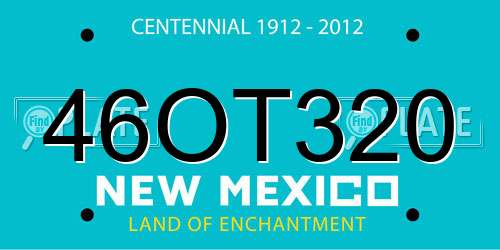 46OT320 New Mexico License Plate