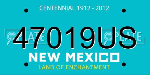 47019US New Mexico License Plate