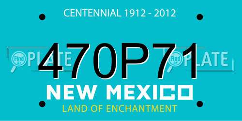 470P71 New Mexico License Plate