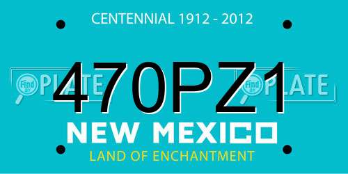 470PZ1 New Mexico License Plate