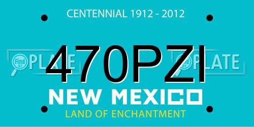 470PZI New Mexico License Plate