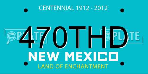 470THD New Mexico License Plate