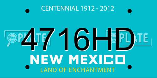 4716HD New Mexico License Plate