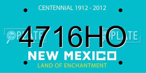 4716HO New Mexico License Plate