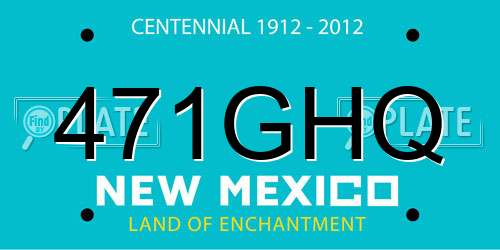 471GHQ New Mexico License Plate