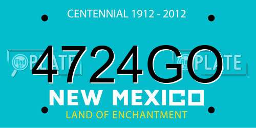 4724GO New Mexico License Plate