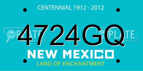 4724GQ New Mexico License Plate