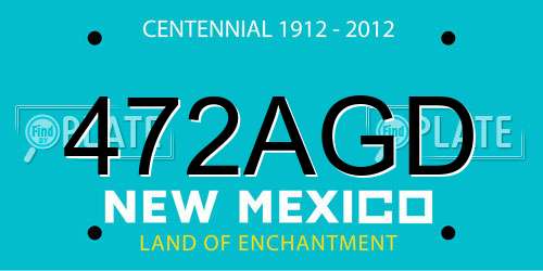 472AGD New Mexico License Plate