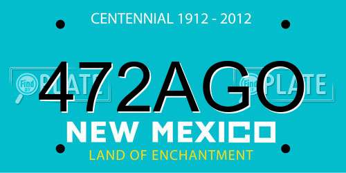 472AGO New Mexico License Plate