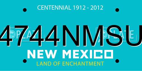 4744NMSU New Mexico License Plate